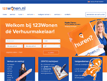 Tablet Screenshot of 123wonen.nl